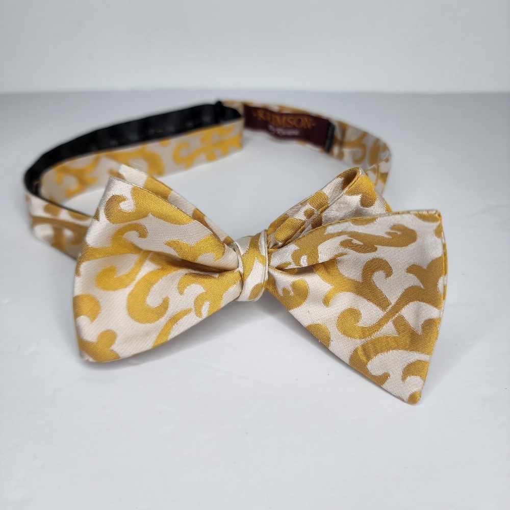 KRIMSON By KWAME Self-Tie Silk Bow-Tie.